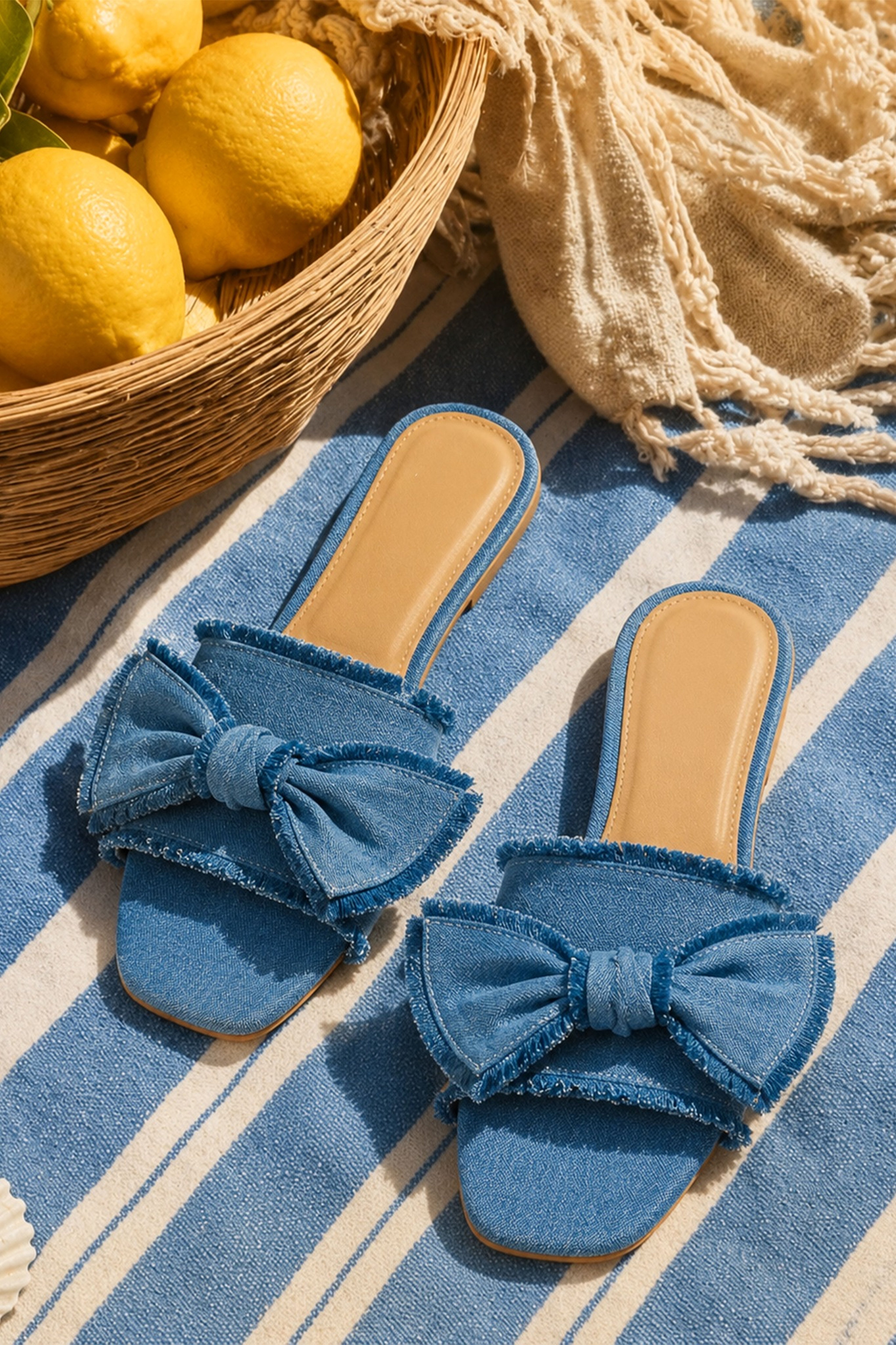 Denim Dream Bow Flats