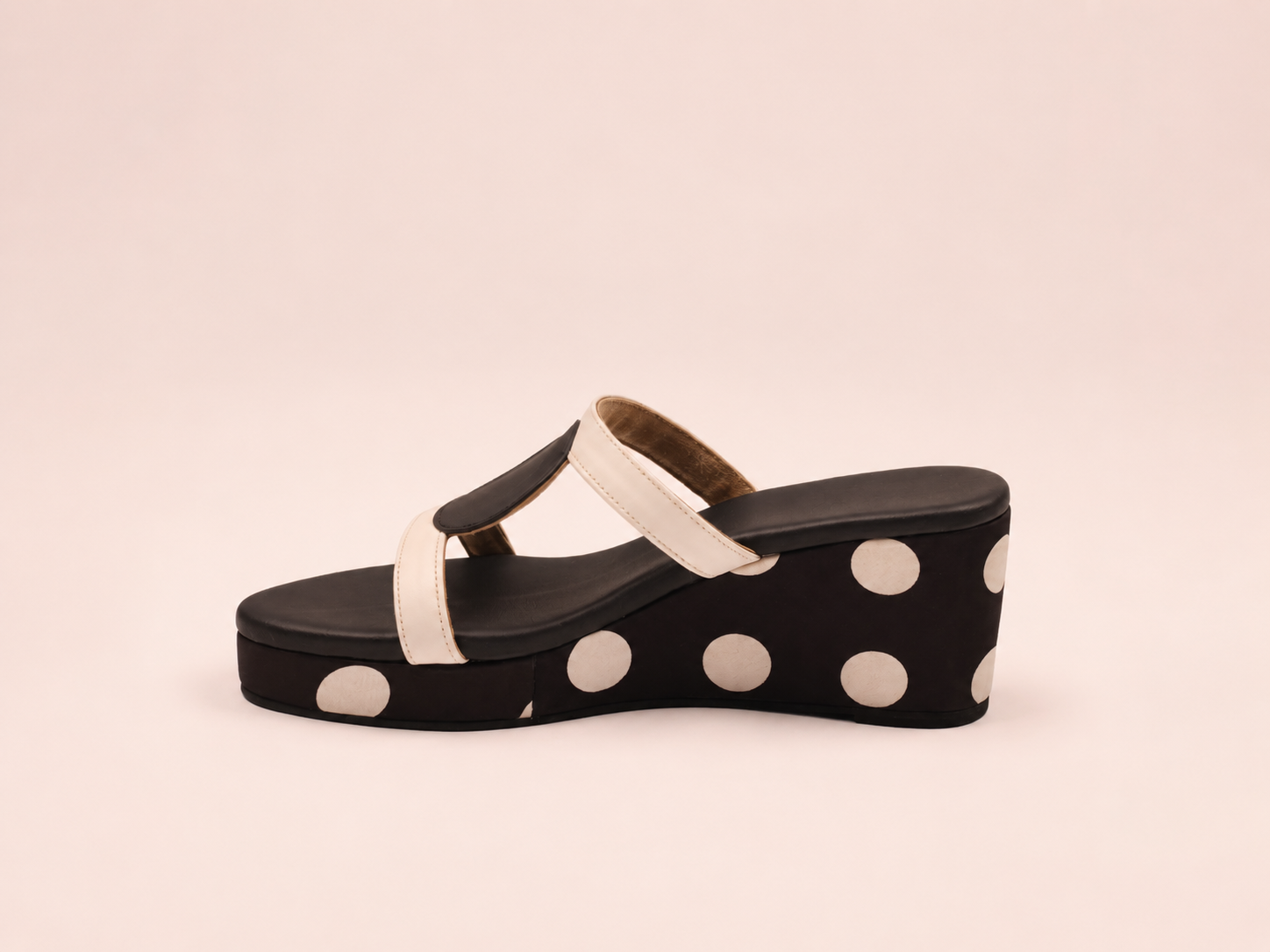 Polka pop platform- brown