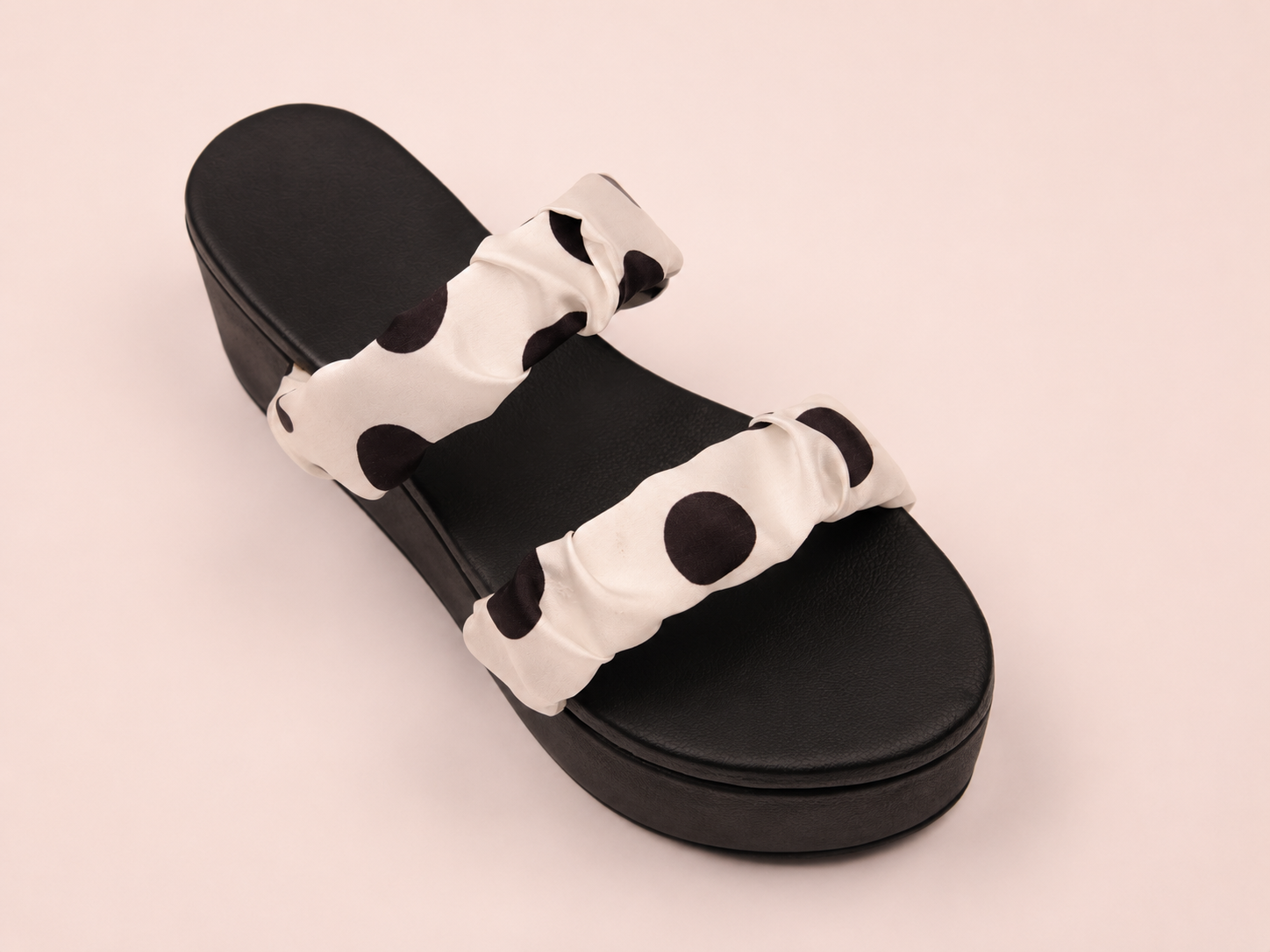 Midnight polka-white