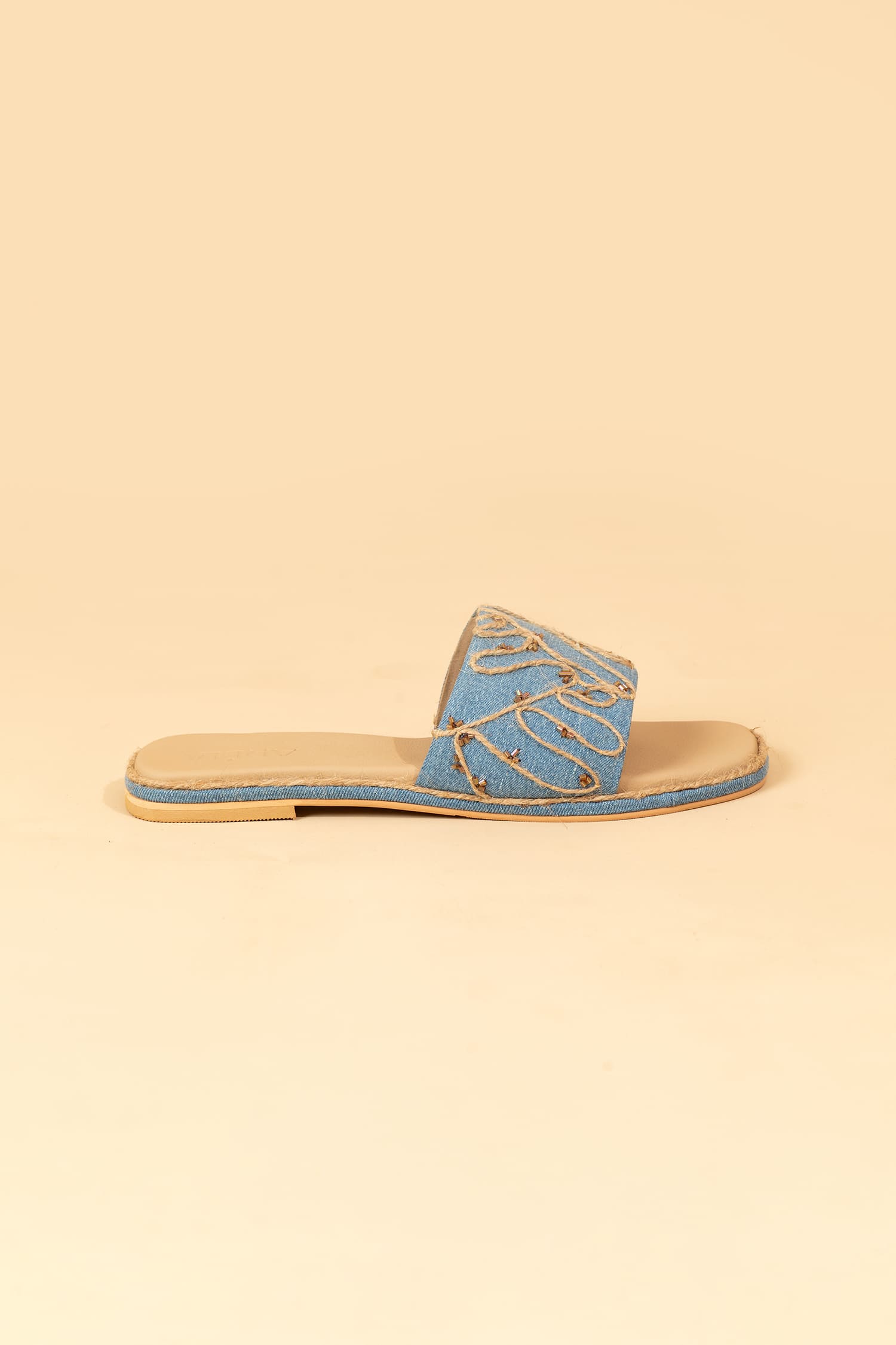 Denim Dream Jute Sliders