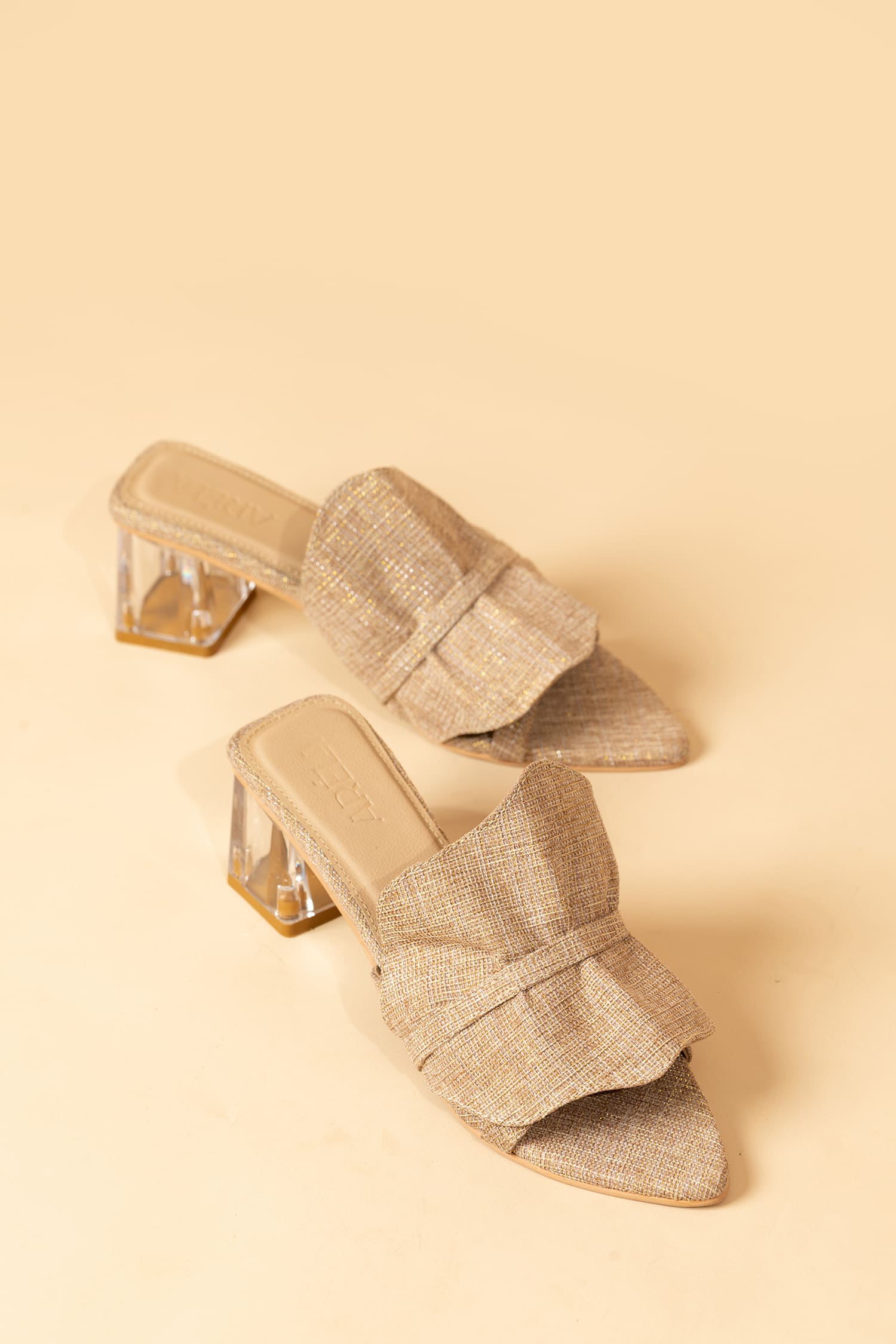 Luxe Woven Jute Frill Mules - Brown